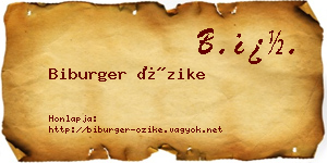 Biburger Őzike névjegykártya
